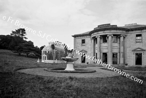 BALLYFIN HOUSE CONSERVATORY LIBRARY FOUNTAIN